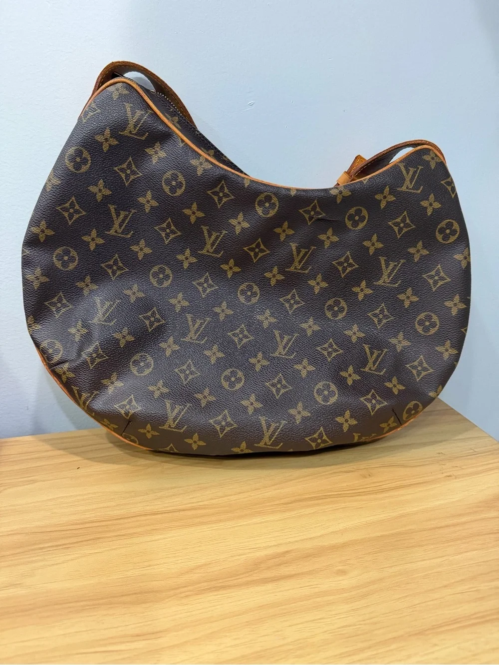 Louis Vuitton Monogram Crescent Hobo in Brown and Tan